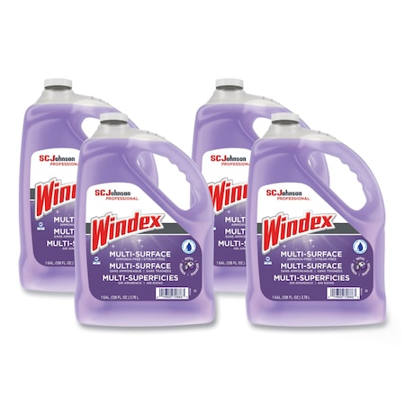 Windex Cleaners & Detergents, Bottle, Pleasant, 4 PK 697262
